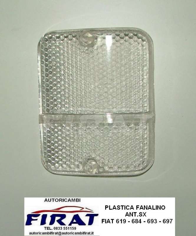 PLASTICA FANALINO FIAT 619 - 684 - 693 - 697 ANT.SX B.CO